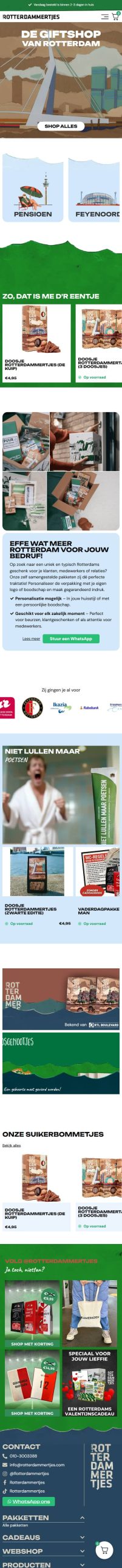 screenshot rotterdammertjes.nl mobiel