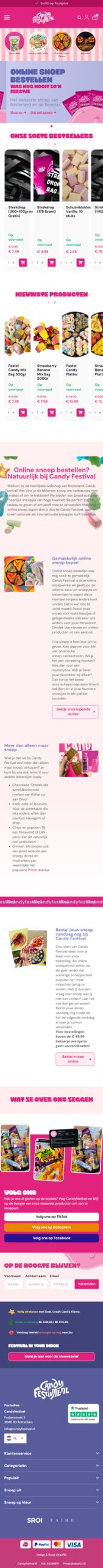 nieuwe webshop candy festival mobiel